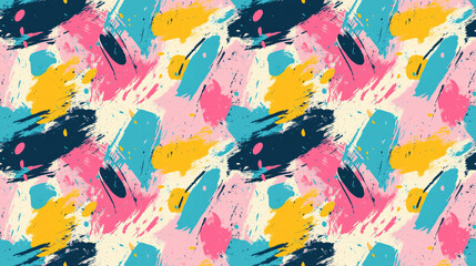 Obraz premium Seamless abstract background featuring a colorful messy pattern design ideal for artistic projects or textile applications