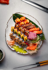 Sushi Mix Combo on a Plate 