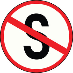 Traffic sign symbol which means it is forbidden to stop