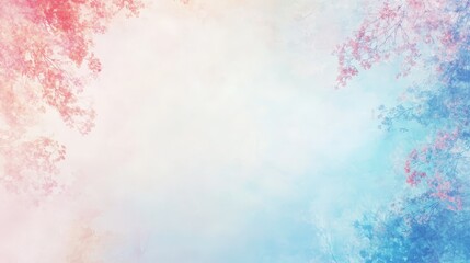 Fototapeta premium Dreamy blue and pink gradient background with soft white sky, ideal for digital art, presentations, social media