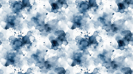 Obraz premium Gray abstract spot seamless pattern featuring wet geometric tie dye blot and ethnic watercolor splotches ideal for fabric design and artistic projects