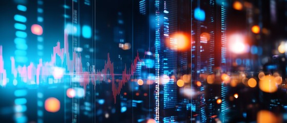 Obraz premium Colorful digital data visualization