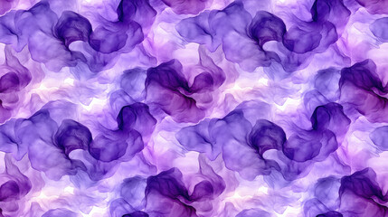 Fototapeta premium Seamless alcohol ink pattern in shades of purple ideal for modern home decor and creative card designs ethereal graphics banners artistic textures