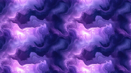 Obraz premium Colorful violet marble ink pattern seamlessly blending with a dark watercolor background chaotic organic design ideal for decorative and artistic projects