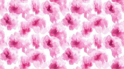 Fototapeta premium Seamless abstract pink watercolor pattern on white background perfect for textile design and digital projects