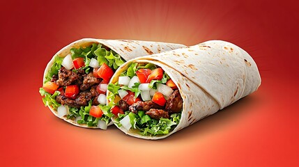 Deliciously wrapped a tasty fusion of fresh ingredients in a flavorful tortilla delighting your taste buds