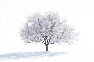 Fototapeta premium winter tree snow isolated on white winter tree snow isolated on white