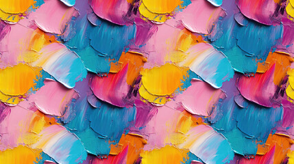 Obraz premium Colorful abstract painting pattern with bright artistic splashes and highly textured oil paint for modern design applications