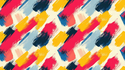 Fototapeta premium Brushed abstract background with painterly strokes seamless pattern design