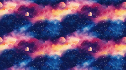 Obraz premium Brushed painted abstract background featuring seamless pattern of vibrant colors ideal for textile and wallpaper design