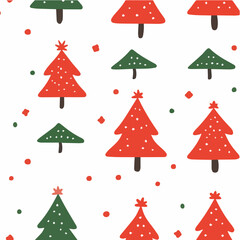 Obraz premium Illustration of Christmas day Seamless Pattern