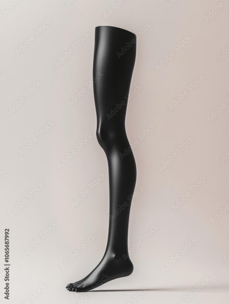 Fototapete this sleek black prosthetic leg showcases modern design and functionality for users seeking mobility