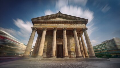 Obraz premium old stone building with columns 