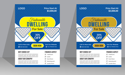 Creative Modern Unique real estate flyer design template