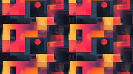 Geometric seamless pattern featuring intricate textures ideal for web design invitations and fabric prints