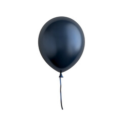 blue helium balloon. Birthday balloon flying for party and celebrations. Isolated on white background. Generative AI
