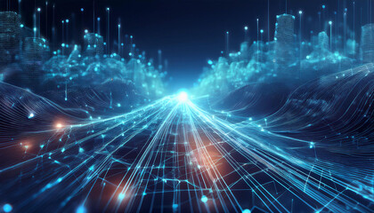 Fototapeta premium Abstract Data Background with Artificial Intelligence