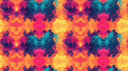 Obraz premium Abstract seamless pattern featuring intricate textures and vibrant colors ideal for textile design and modern decor