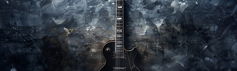 Fototapeta premium Guitar and blank grunge background