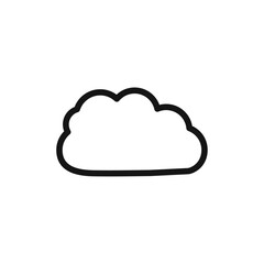 Cloud icon Thin line flat illustration