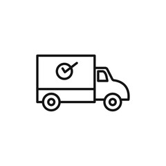 Delivery icon Thin line flat illustration