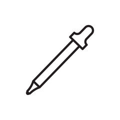 Eye dropper icon Thin line flat illustration