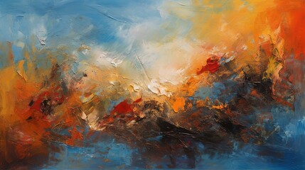 Fototapeta premium Vibrant Abstract Landscape with Bold Colors