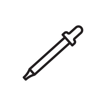 recommend clip art: Eye dropper icon Thin line flat illustration