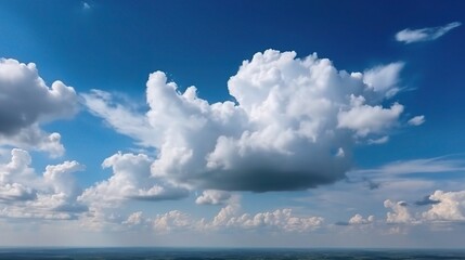 Fototapeta premium Beautiful Clouds in a Blue Sky Over the Landscape