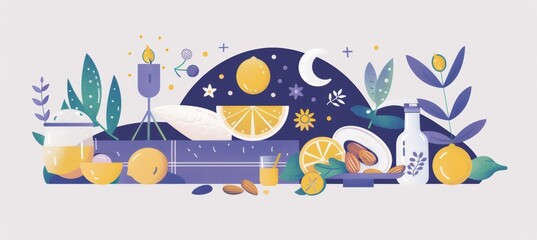 Vibrant Infographic of Foods and Nutrients for Better Sleep in Bright, Modern Design