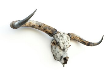 Obraz premium Horn of a cow on a white background isolated