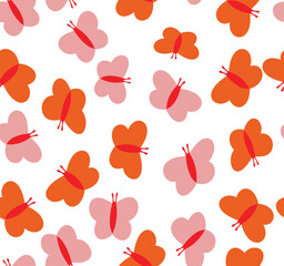 Butterfly allover vector design art Illustration for kids were.