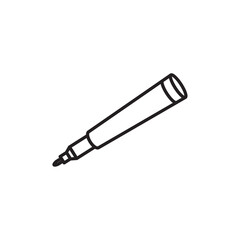 Fototapeta premium Marker icon Thin line flat illustration