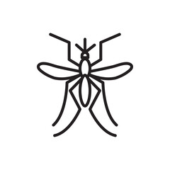 Mosquito icon Thin line flat illustration