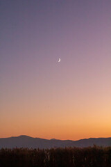 sunset over the mountains