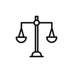 Scale icon Thin line flat illustration