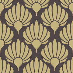 Floral decorative pattern element. Seamless texture. Vector illustration. 