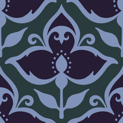 Floral decorative pattern element. Seamless texture. Vector illustration. 