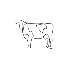 cow line art