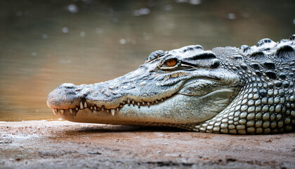 Obraz premium Close-Up of a Crocodile