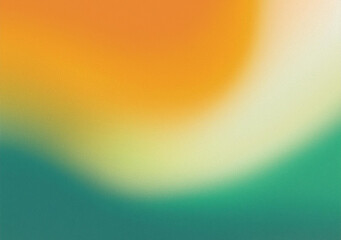 Obraz premium Orange white green colors grainy gradient background, blurred noise texture effect, web banner design