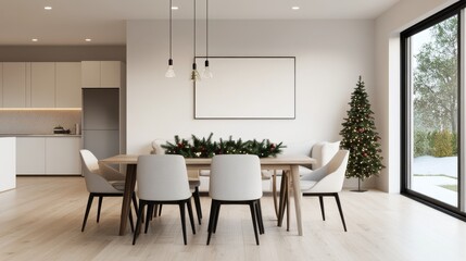 Fototapeta premium Modern Open Concept Living and Dining Area