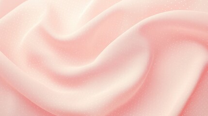 Obraz premium Close-up of soft peach fabric with delicate polka dot pattern, creating an elegant and gentle aesthetic.