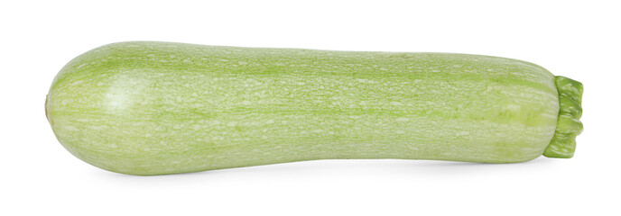 One fresh ripe zucchini isolated on white