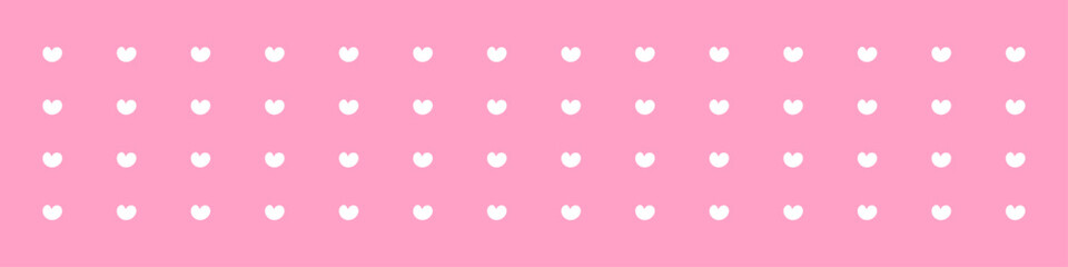 Seamless heart pattern with a cute pink texture. Love themed background for Valentine's Day design. Flat vector illustration isolated