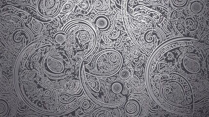 Obraz premium Intricate silver and gray swirling patterns create an elegant and dynamic texture.