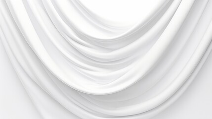 Fototapeta premium Elegant white draped fabric creating a soft, calming atmosphere.