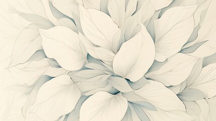 Fototapeta premium A delicate arrangement of light-colored leaves creates a serene and calming backdrop.