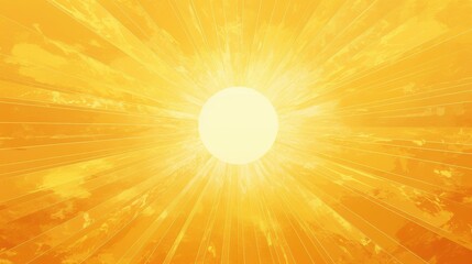 Obraz premium A vibrant sun radiating golden rays, creating a warm and inviting atmosphere.