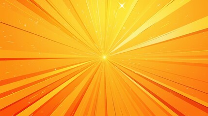Fototapeta premium Bright yellow and orange rays radiating outward, creating a vibrant burst of energy and warmth.